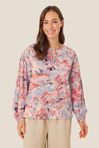 Danette Long-Sleeved Top in Multicolour Print