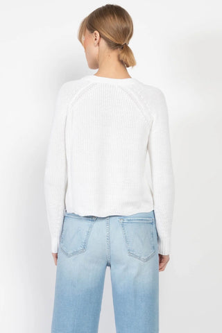 Scalloped-Hem Shaker Sweater in 2 Colours
