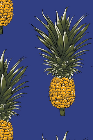 Wild Pineapple Print Camp Shirt