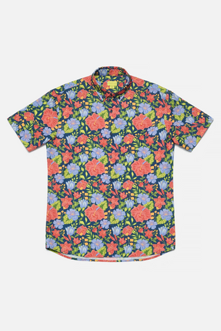 Hibiscus Print Camp Shirt