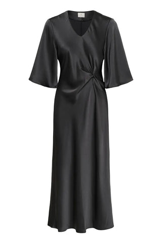 Pristine Dress Flared in Black Oyster