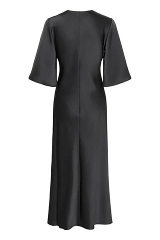 Pristine Dress Flared in Black Oyster