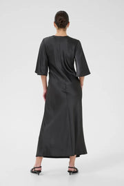 Pristine Dress Flared in Black Oyster