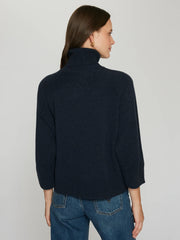3/4 Sleeve Turtleneck with Back Yoke in Multiple Colors