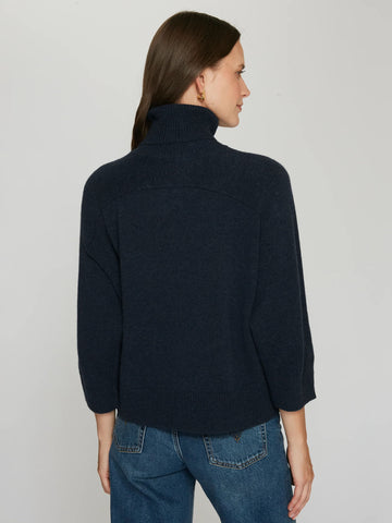 3/4 Sleeve Turtleneck with Back Yoke in Multiple Colors