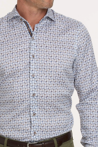 Long-Sleeved Shirt With Mini-Wheel Print