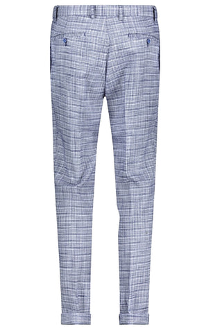 Trim-Legged Pant in Structured Navy Check