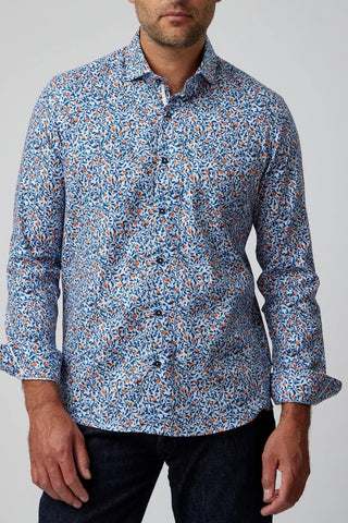 Long-Sleeved Orange-Tree Shirt  in Light Blue