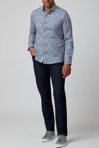 Long-Sleeved Orange-Tree Shirt  in Light Blue