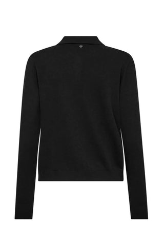 Relena Collared Cardigan in Black