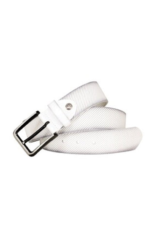 Ribbed Belt in White