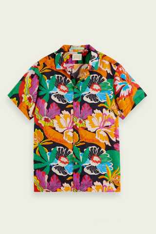 Vibrant Print Camp Shirt