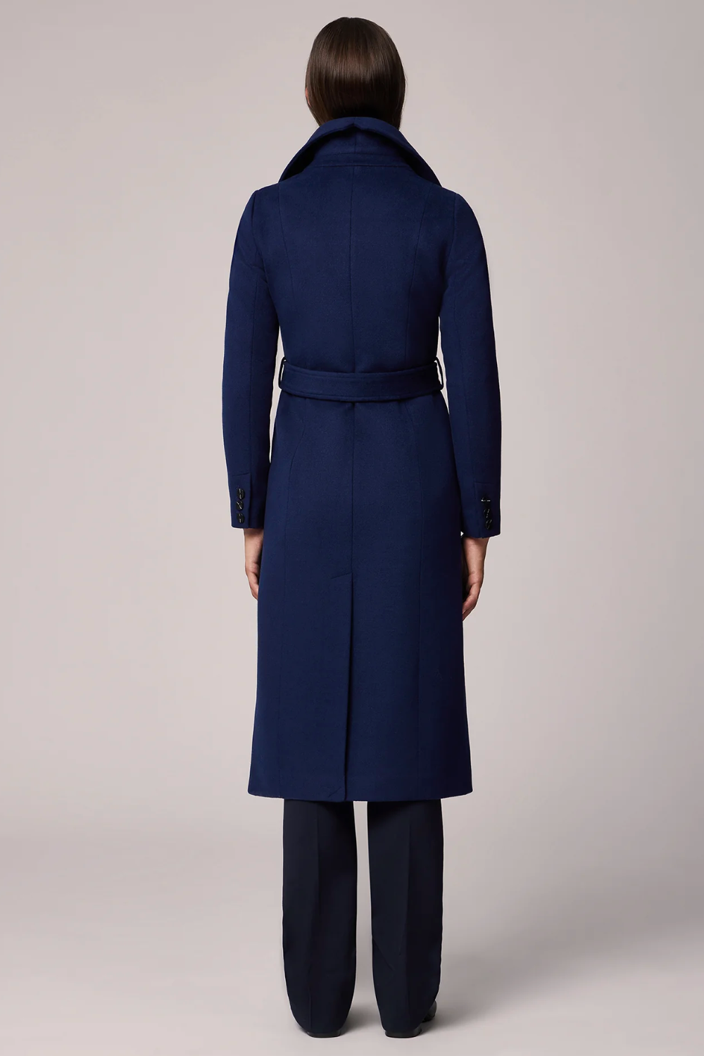 Ilana Slim-Fit Wool Coat With Bib Collar in 2 Colours