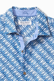 Coconut Point "Reel It In" Shirt in Santorini Blue