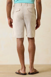 Beach Coast Linen-Blend Shorts in Stone Khaki