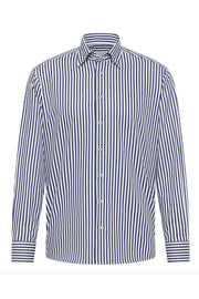 Long Sleeve Dress Shirt in Blue Stripe