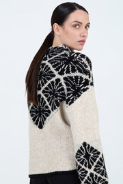 Jacquard Geometric Print Sweater in 2 Colors