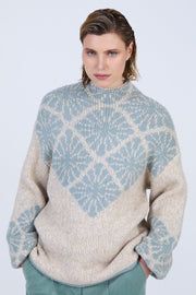 Jacquard Geometric Print Sweater in 2 Colors