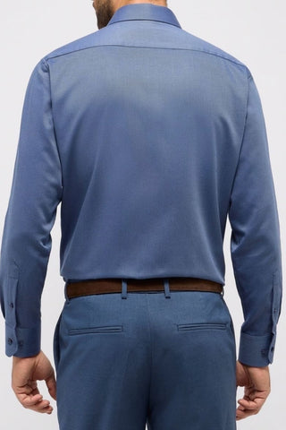 Long-Sleeved Modern-Fit Sport Shirt in 2 Textured Colours