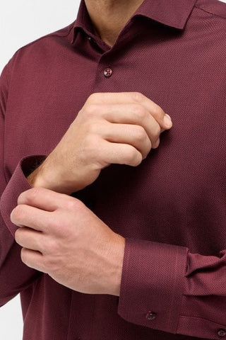 Long-Sleeved Modern-Fit Sport Shirt in 2 Textured Colours