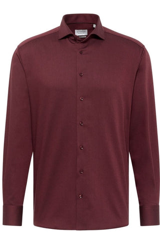 Long-Sleeved Modern-Fit Sport Shirt in 2 Textured Colours