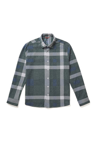 Long-Sleeved, Jumbo-Plaid Jersey Shirt 2 Colours