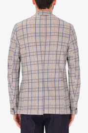Magliano Plaid Print Stretch Textured Sportcoat