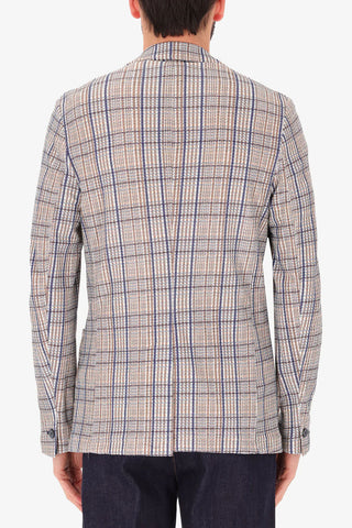Magliano Plaid Print Stretch Textured Sportcoat