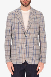 Magliano Plaid Print Stretch Textured Sportcoat