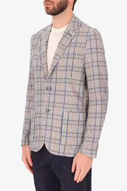 Magliano Plaid Print Stretch Textured Sportcoat