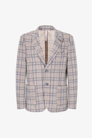 Magliano Plaid Print Stretch Textured Sportcoat