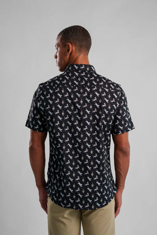 Nova Big Cat Short Sleeve Shirt in Black