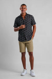 Nova Big Cat Short Sleeve Shirt in Black