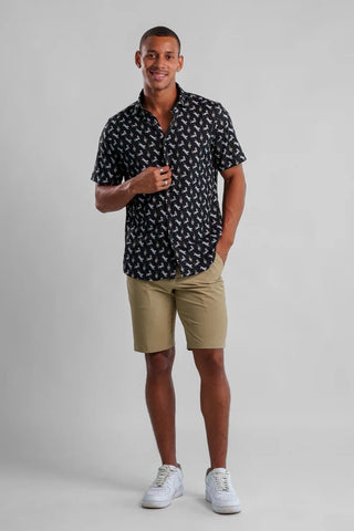 Nova Big Cat Short Sleeve Shirt in Black