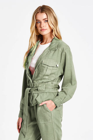 Austin Drop Shoulder Jacket in Sage