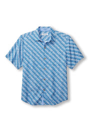 Coconut Point "Reel It In" Shirt in Santorini Blue
