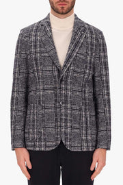 Osea Boiled-Wool Jacket in Blue Plaid