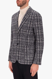 Osea Boiled-Wool Jacket in Blue Plaid