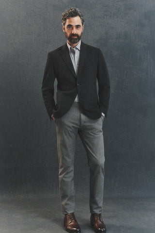 Verona Slim-Legged Chinos in Grey Elite