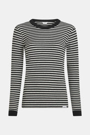 Long Sleeve Stripe Melange Shirt