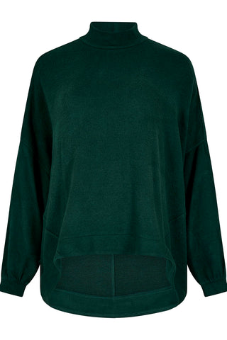 Soft Touch Mock Neck Oversized Sweater in Green