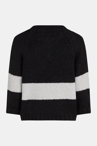 Striped Sweater in Black and Grey