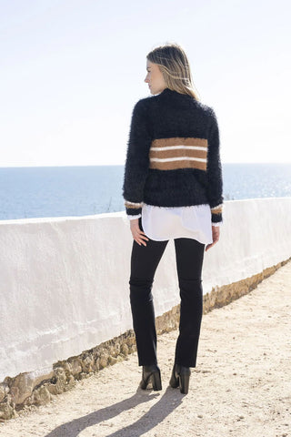 Mock Neck Eyelash Sweater in 2 Colors