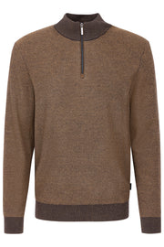 Troyer Quarter-Zip Cotton-Blend Sweater In 2 Tweedy Colours