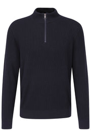 Troyer Quarter-Zip Sweater in Navy