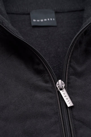 Front-Zip Sweater-Jacket in Dark Grey