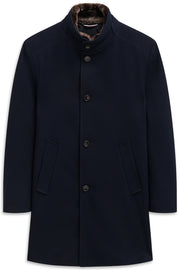 Single Breasted Coat in Navy