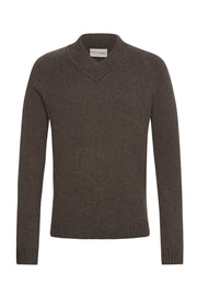 Douglas V-Neck Lambswool-Blend Sweater in 2 Colours