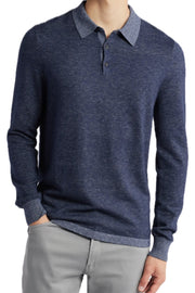 Fielder Long-Sleeved Polo Sweater in 2 Colours