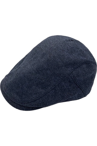 Piqué Flat Cap in Navy